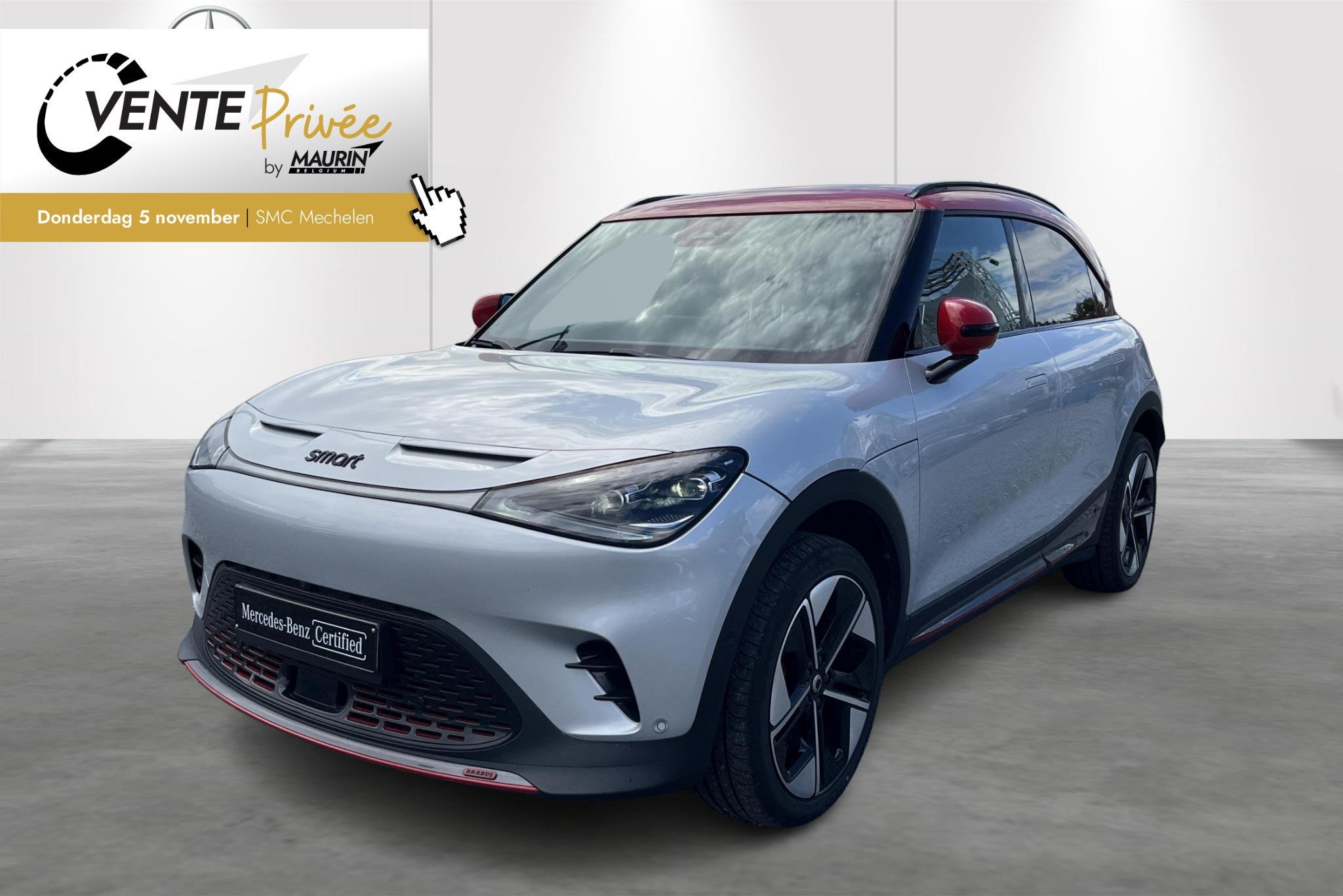 smart #1 BEV 66KWH BRABUS, Stof, Gebruikt, Zwart, https://public.car-pass.be/vhr/098d70f5-b148-4e1f-ba0c-b2864e38eea8