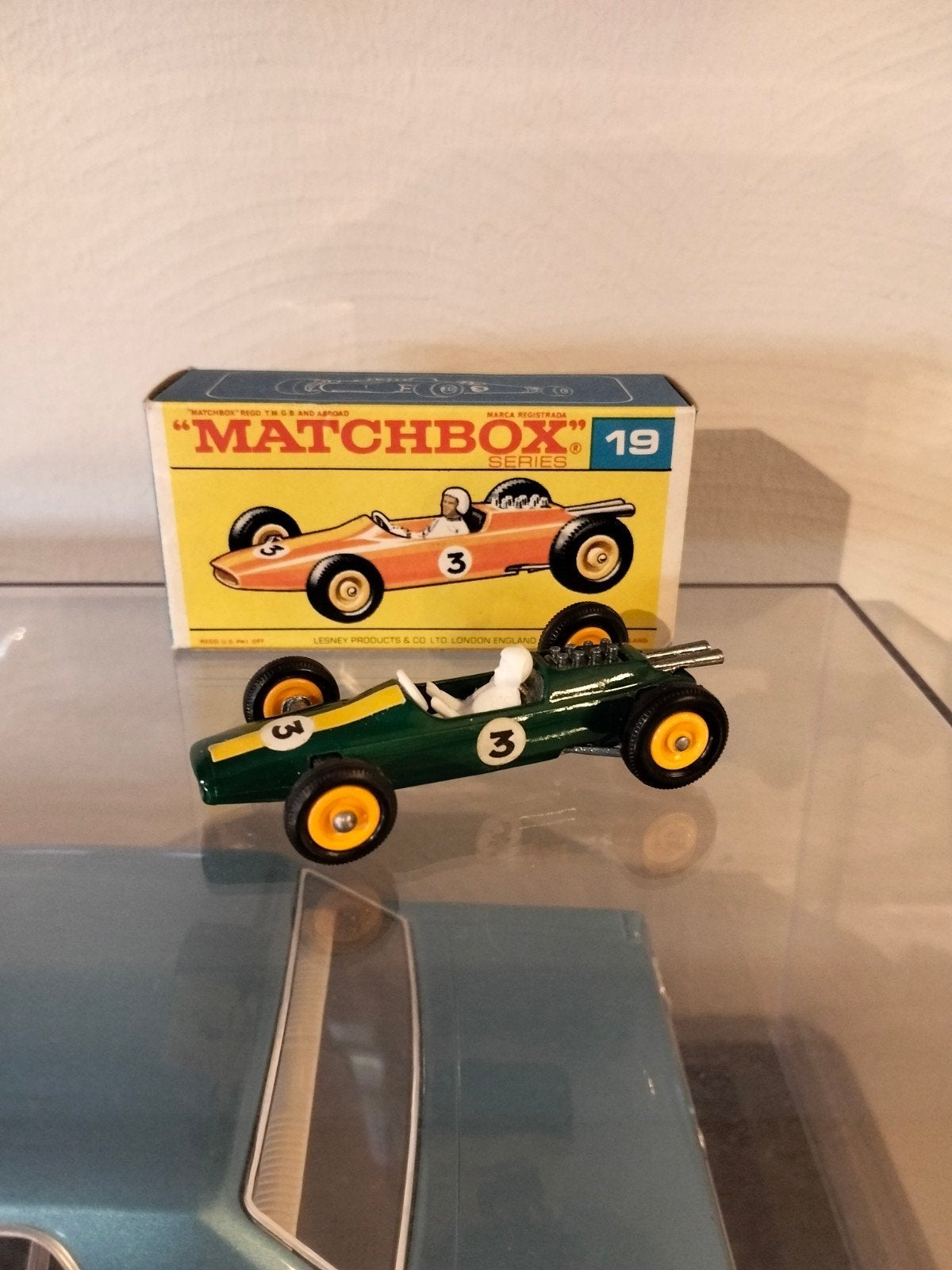 Matchbox ZELDZAMER "ORANJE" E-doosje nr19 LOTUS Racingcar, Ophalen of Verzenden, Matchbox