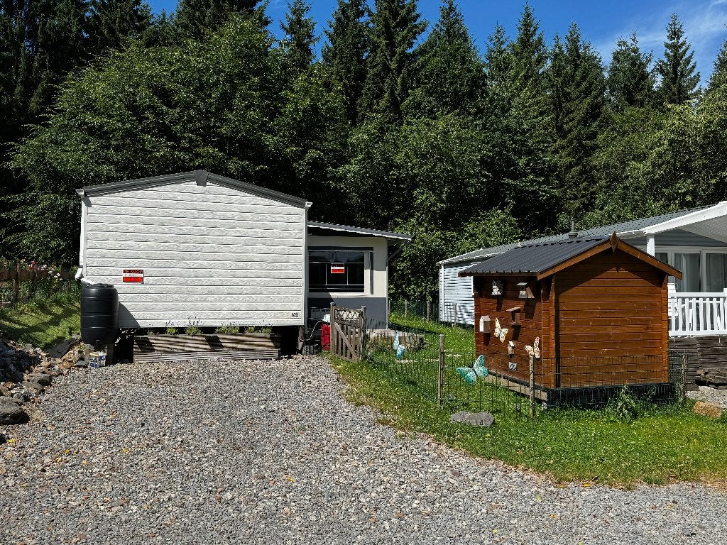 Stacaravan met wintervaste voortent, camping Ardennen, Caravans en Kamperen, Meer dan 6