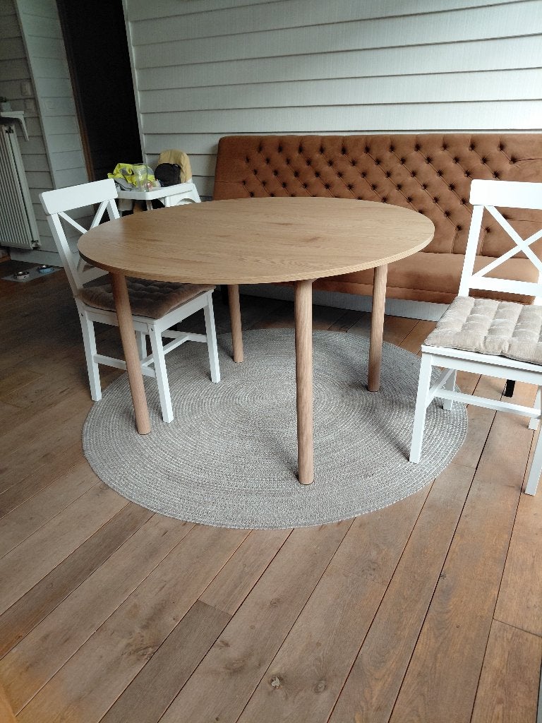 Keukentafel, Ophalen, Kunststof, 100 tot 150 cm, Rond