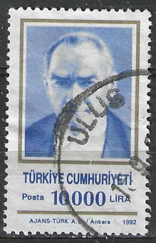 Turkije 1992 - Yvert 2699 - Beeltenis van Ataturk  (ST), Verzenden, Gestempeld