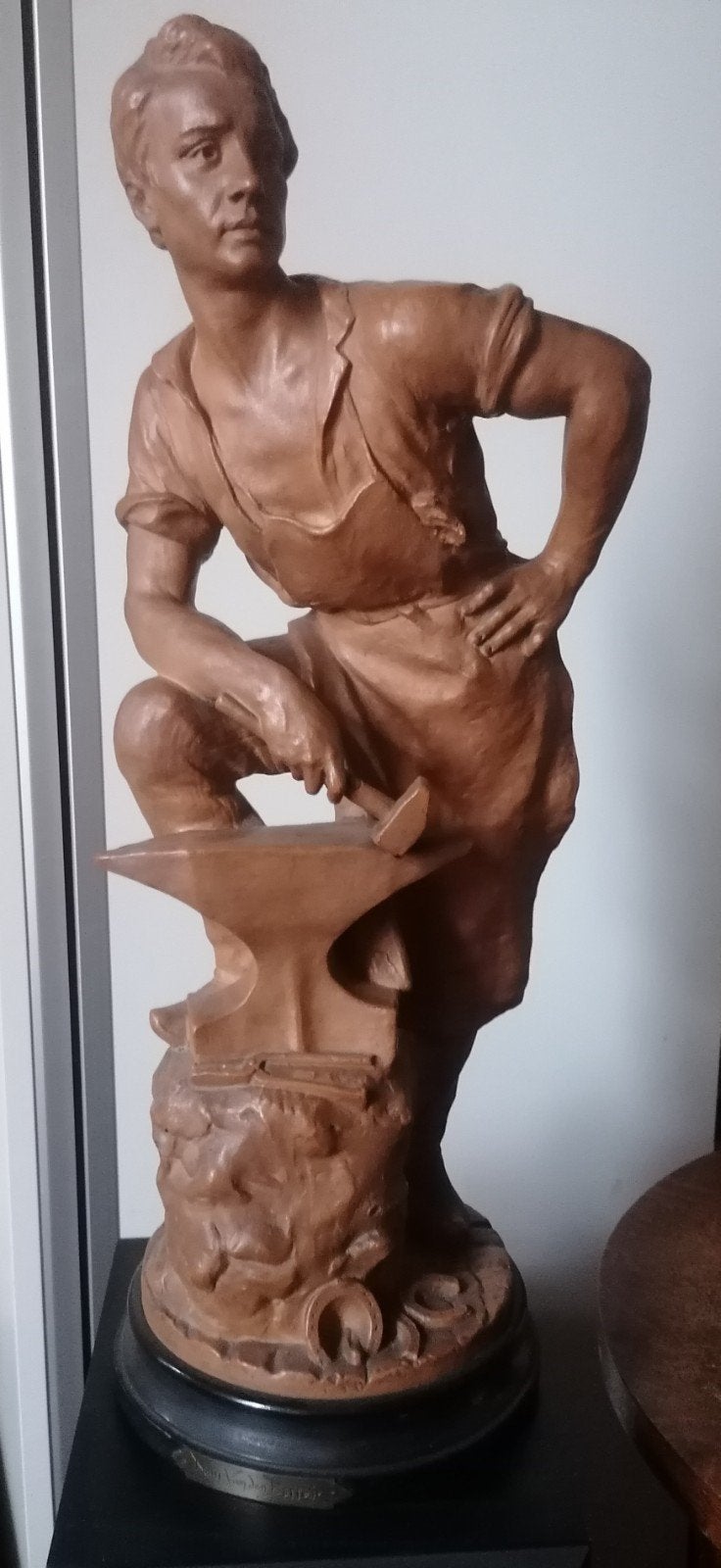 Domien Van den Bossche (1854-1906) beeld in terracotta 62cm!, Antiek en Kunst, Kunst | Beelden en Houtsnijwerken, Ophalen, Art nouveau