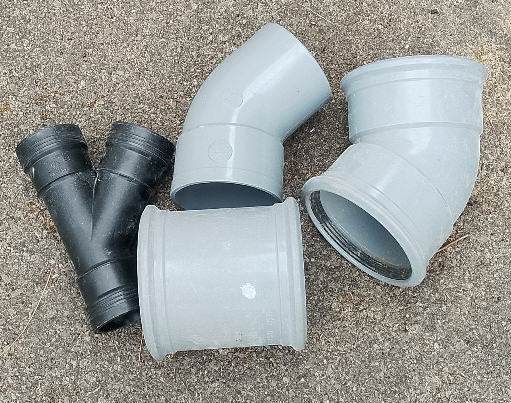 pvc hulpstukken / koppelstukken, Ophalen, Bochten, PVC, Zo goed als nieuw