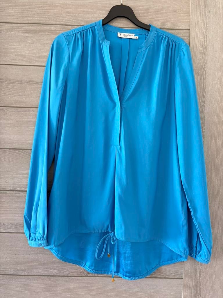Blouse Talking French, Kleding | Dames, Blouses en Tunieken, Ophalen of Verzenden, Gedragen, Maat 36 (S), Blauw