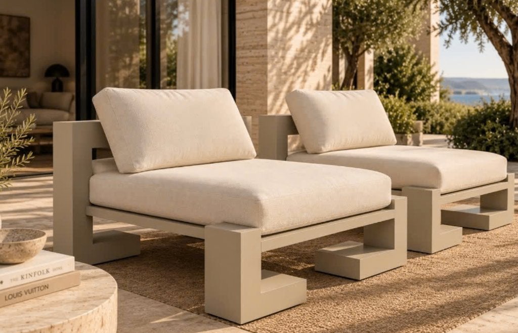 Borek design loungefauteuils, Banque, Aluminium, Comme neuf, Enlèvement