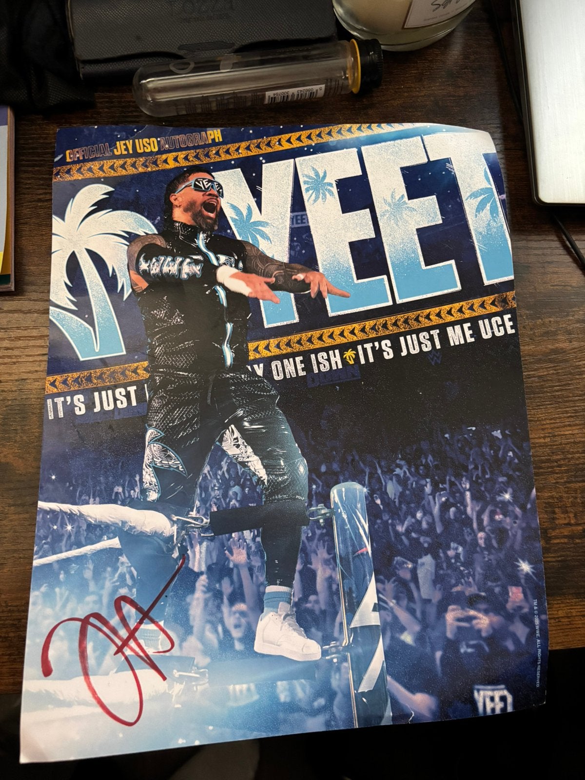 Gesigneerde Jey Uso WWE foto, Ophalen, Zo goed als nieuw