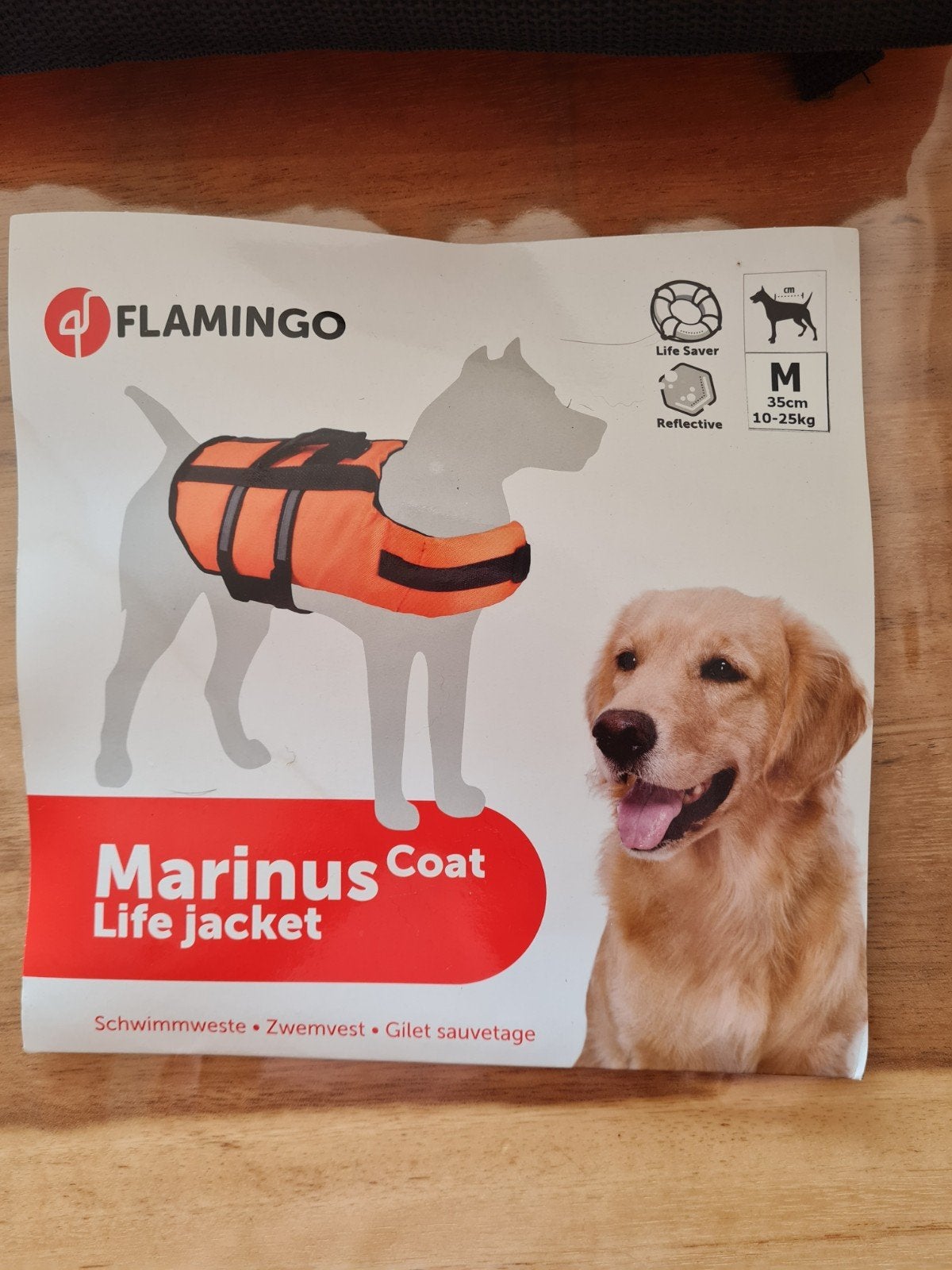 Hondenzwemvest maat M, 10-25kg, Flamingo, Ophalen