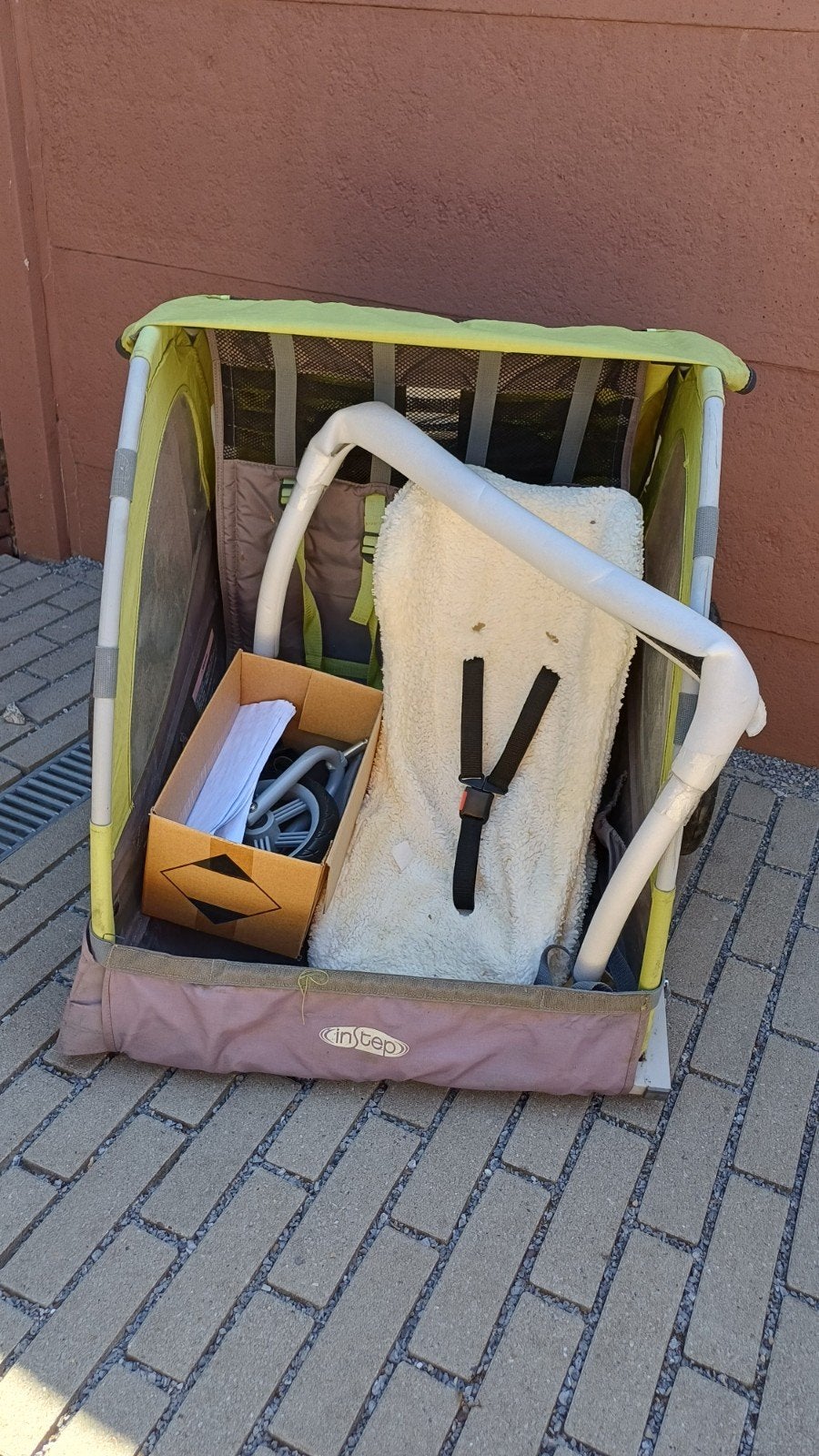 Fiets/wandelkar, Fietsen en Brommers, Ophalen, Gebruikt, Kinderkar, Opvouwbaar