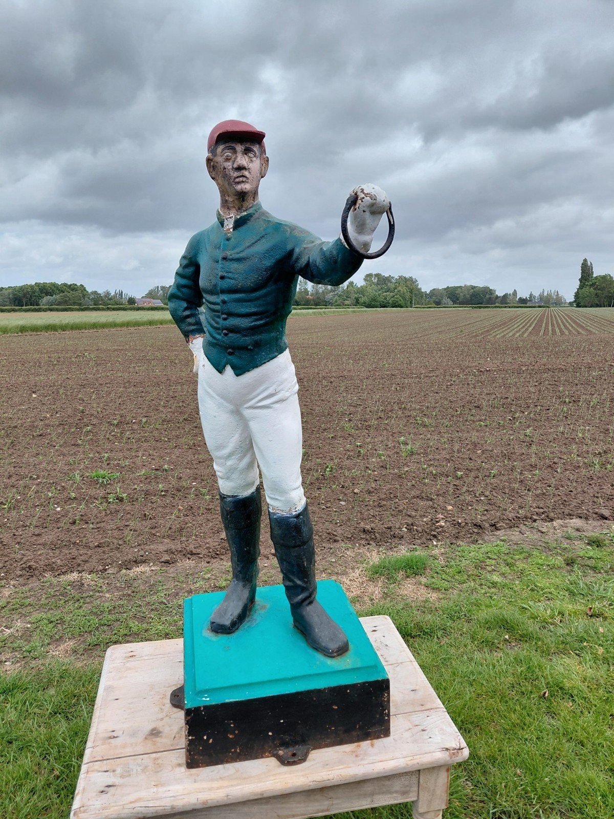 Jockey ancien en fonte, Jardin & Terrasse, Enlèvement