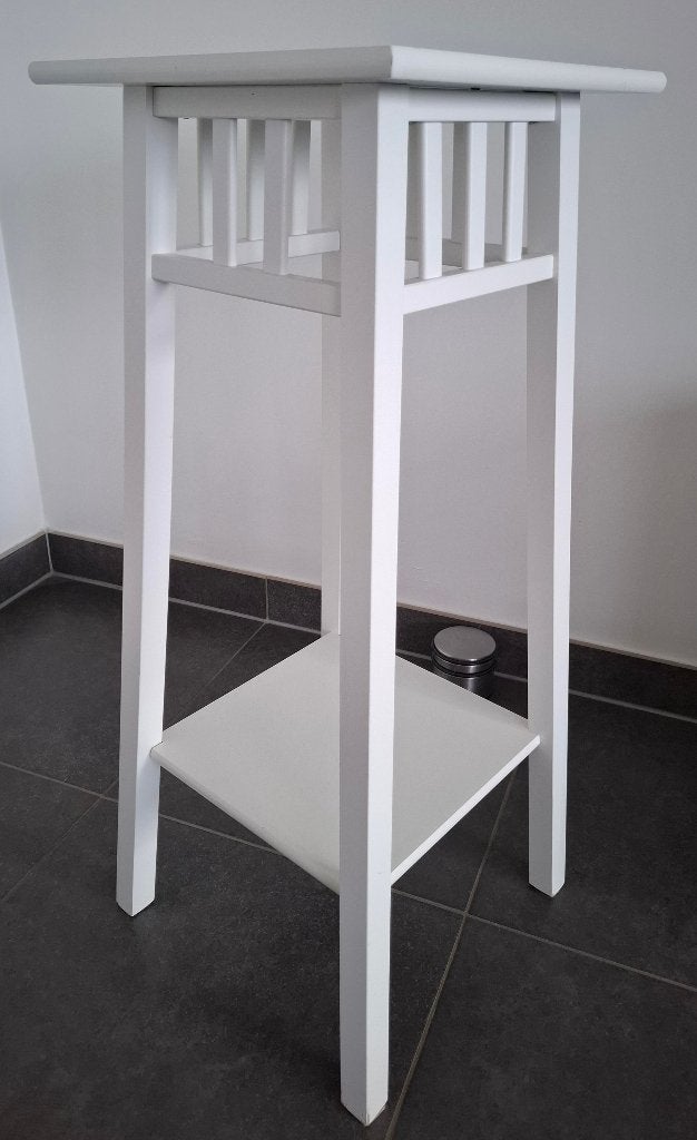 Witte plantenstandaard van de IKEA LANTLIV serie., Ophalen, Gebruikt, Overige typen, Hout