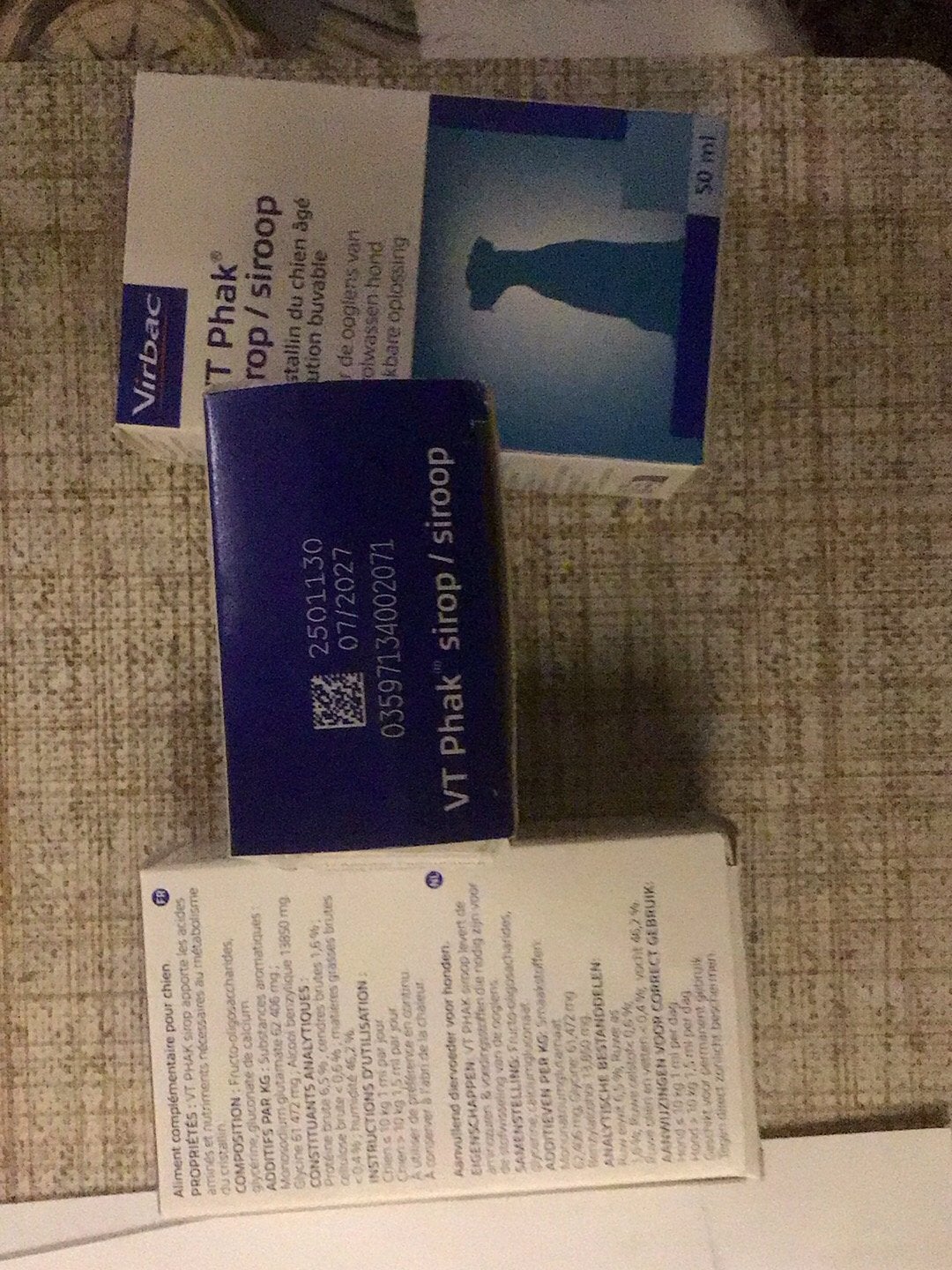 VT PHAK siroop van virbac, Enlèvement, Chien