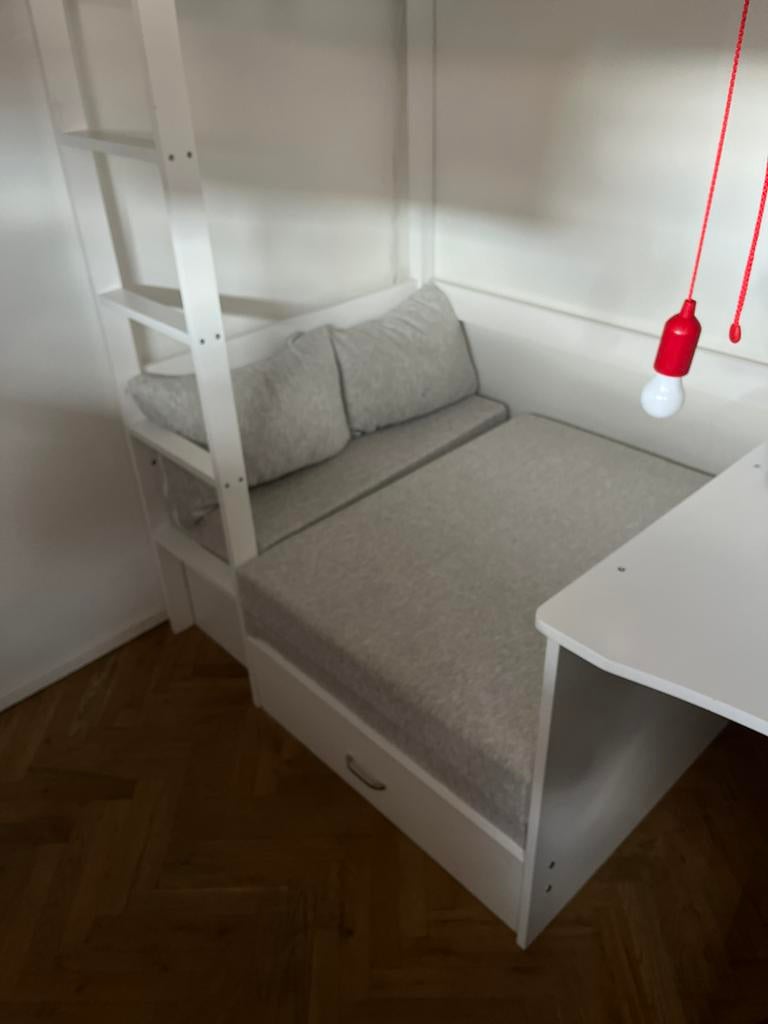 Stapelbed met bureau en zetel, Kinderen en Baby's, Ophalen, Zo goed als nieuw, Stapelbed