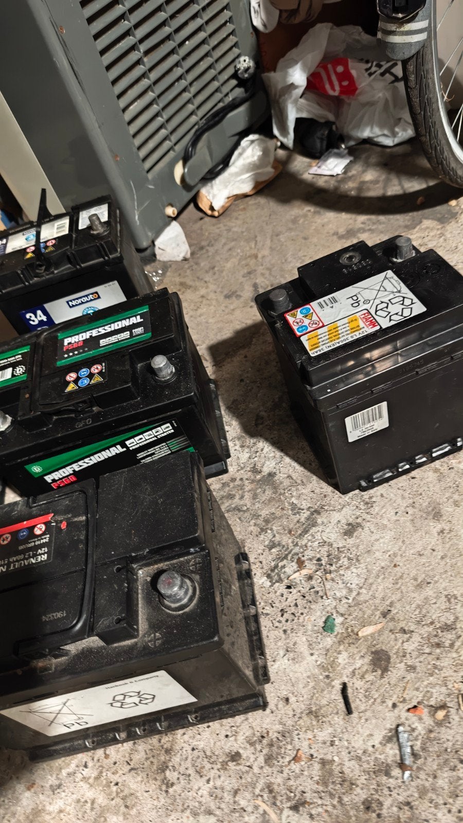 lot batterijen accus, Auto-onderdelen