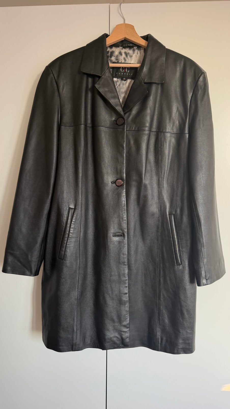 Damesjas echt leer zacht zwart groot maat 46 nieuw, Ophalen of Verzenden, Nieuw, Maat 46/48 (XL) of groter, Zwart