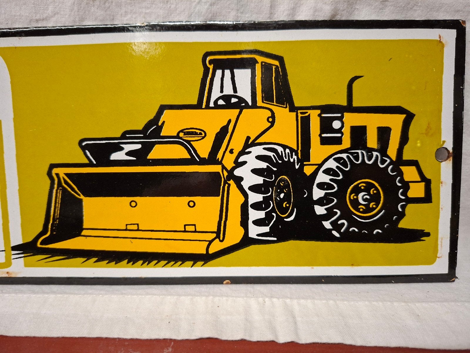 Origineel Email plaatje TONKA ( Mighty Tonka Loader ), Ophalen of Verzenden, Gebruikt, Reclamebord