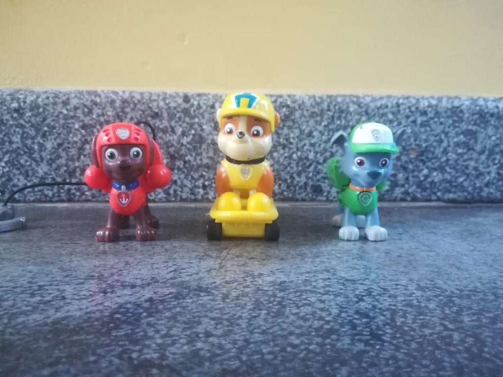 Paw patrol  figuurtjes Zuma, Rubble en Rocky, Kinderen en Baby's, Speelgoed | Actiefiguren, Ophalen of Verzenden, Gebruikt