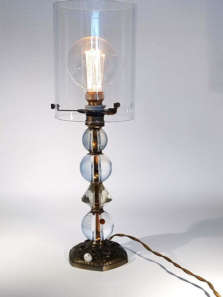 Pied de lampe art déco Val Saint Lambert., Enlèvement ou Envoi