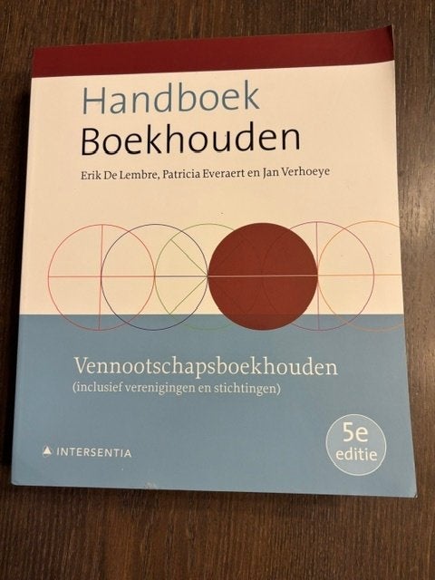 Boekhouden - Vennootschapsboekhouden (incl. ver en sti), Boeken, Ophalen, Zo goed als nieuw, Economie en Marketing, De Lembre; Everaert & Verhoeye