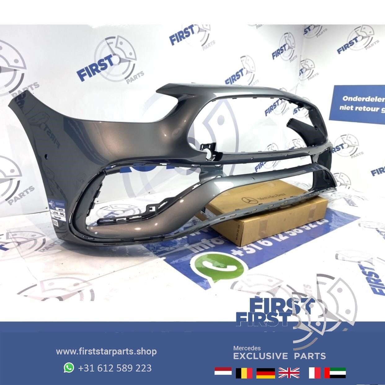 W206 BUMPER C206 AMG LINE VOORBUMPER ZWART WIT GRIJS BLAUW R, Autos : Pièces & Accessoires, Utilisé, -, Avant, -
