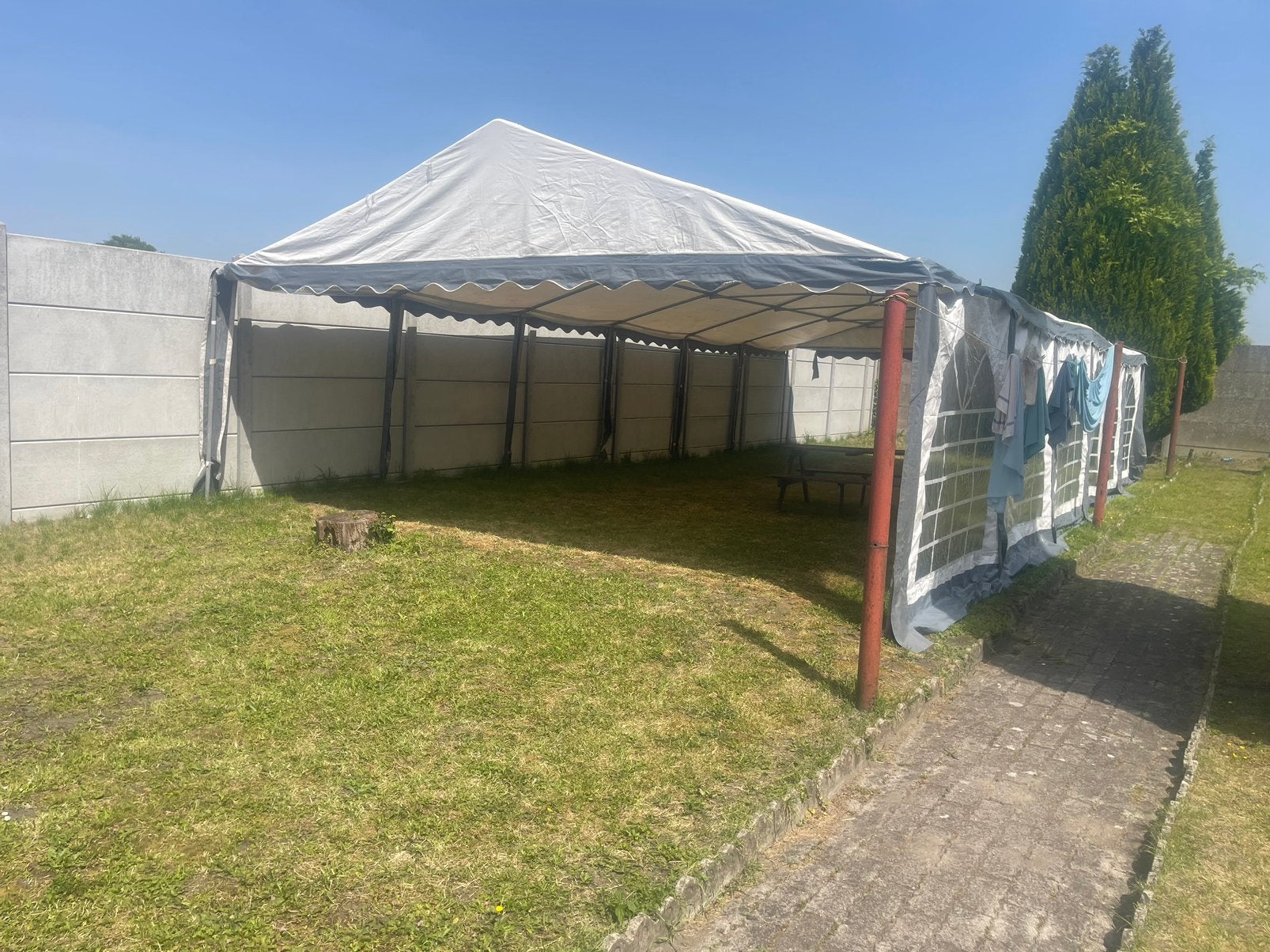 Tonelle chapiteau 6m sur 12m, Jardin & Terrasse, Enlèvement ou Envoi, Comme neuf