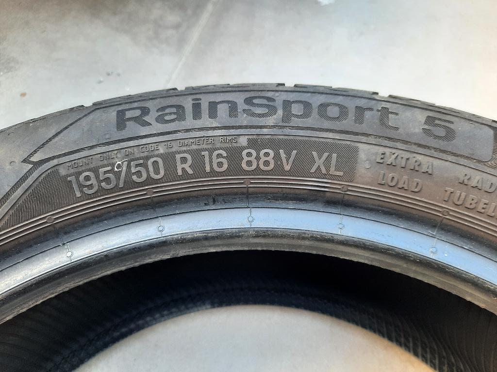 4 pneus été Uniroyal RainSport 5 195/50 R16 88 V XL, Ophalen, Gebruikt, 16 inch, Band(en)