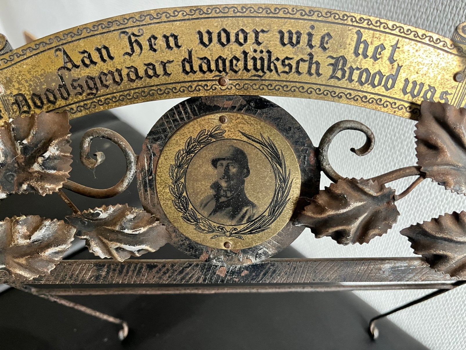Antieke WO1 Vuurkaart Standaard - Ijzer & Koper - K. Albert, Ophalen of Verzenden, Boek of Tijdschrift