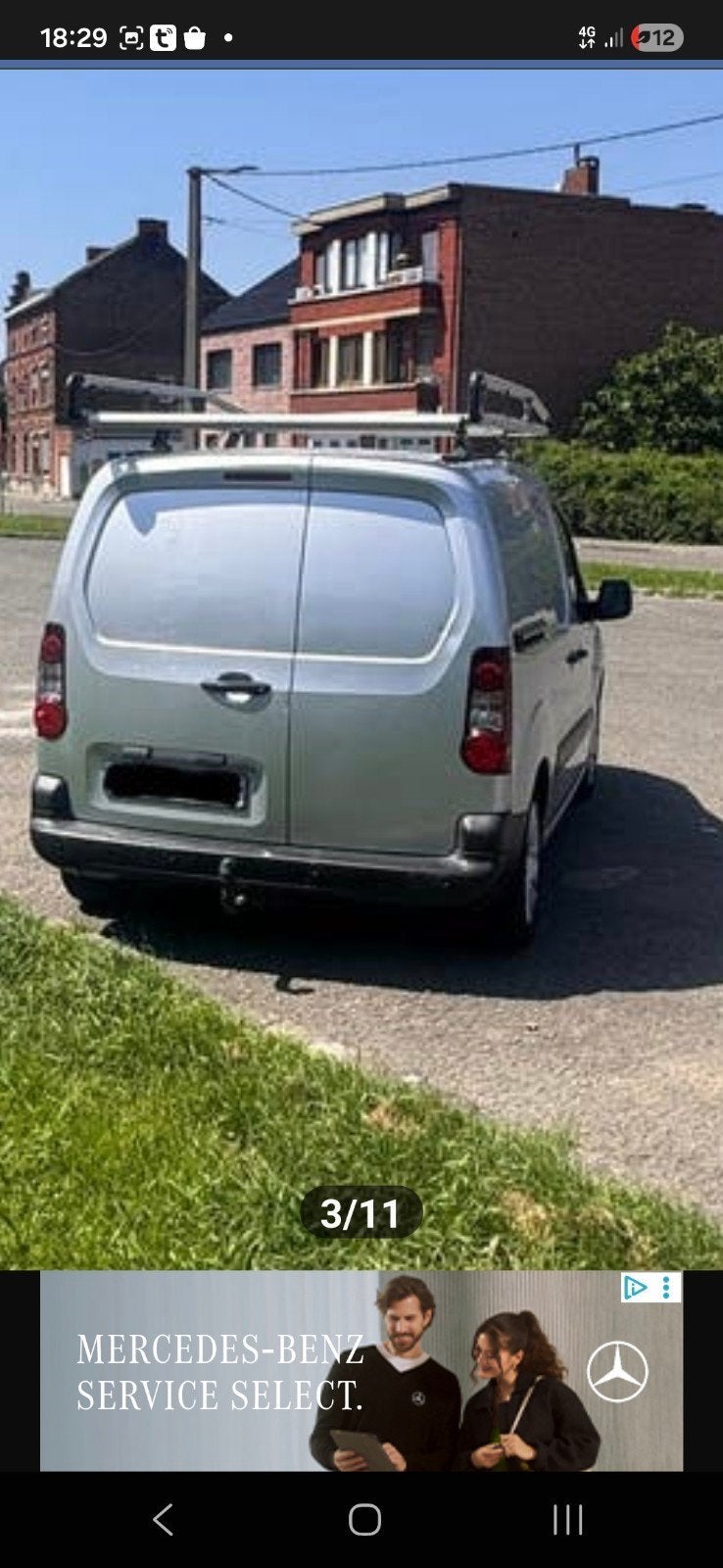 Alu dakdrager met ladderrol peugoet / citroen, Auto diversen, Dakdragers, Ophalen, Gebruikt