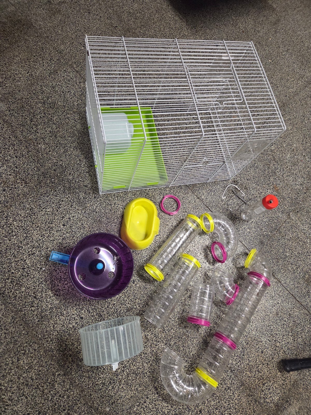 hamsterkooi met toebehoren, Dieren en Toebehoren, Kooi, Gebruikt, Minder dan 75 cm, Hamster