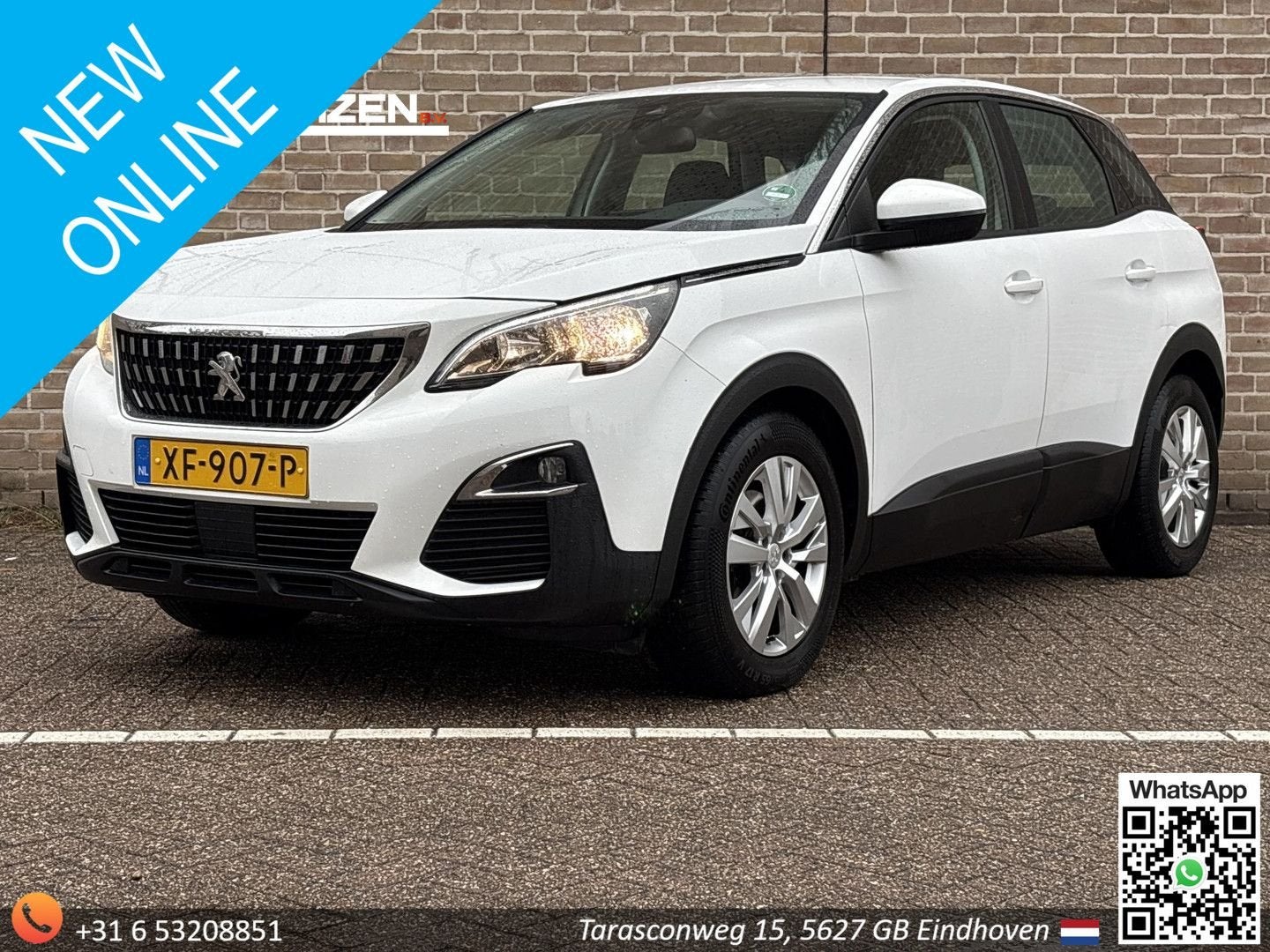 Peugeot 3008 1.2 PureTech Blue Lease Executive | Leder | Nav, Auto's, Peugeot, 118 g/km, Zwart, Wit, Bedrijf