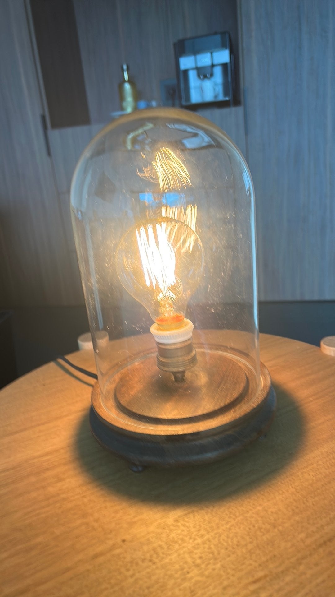 Tafellamp, Huis en Inrichting, Woonaccessoires | Stolpen, Hout, Ophalen, Gebruikt, Handgemaakt