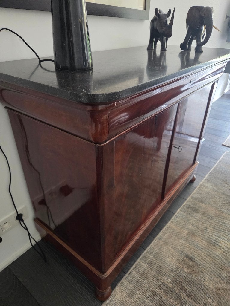 Jolie commode Louis-Philippe en acajou, Maison & Meubles, 100 à 150 cm, Enlèvement, Utilisé, 1 ou 2 tiroirs