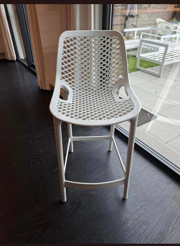 Witte barkruk (5 stuks), Huis en Inrichting, Ophalen, Kunststof