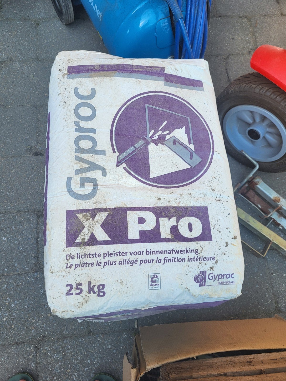Zakken gyproc pleister 25 kg, Doe-het-zelf en Bouw, Tegels, Ophalen