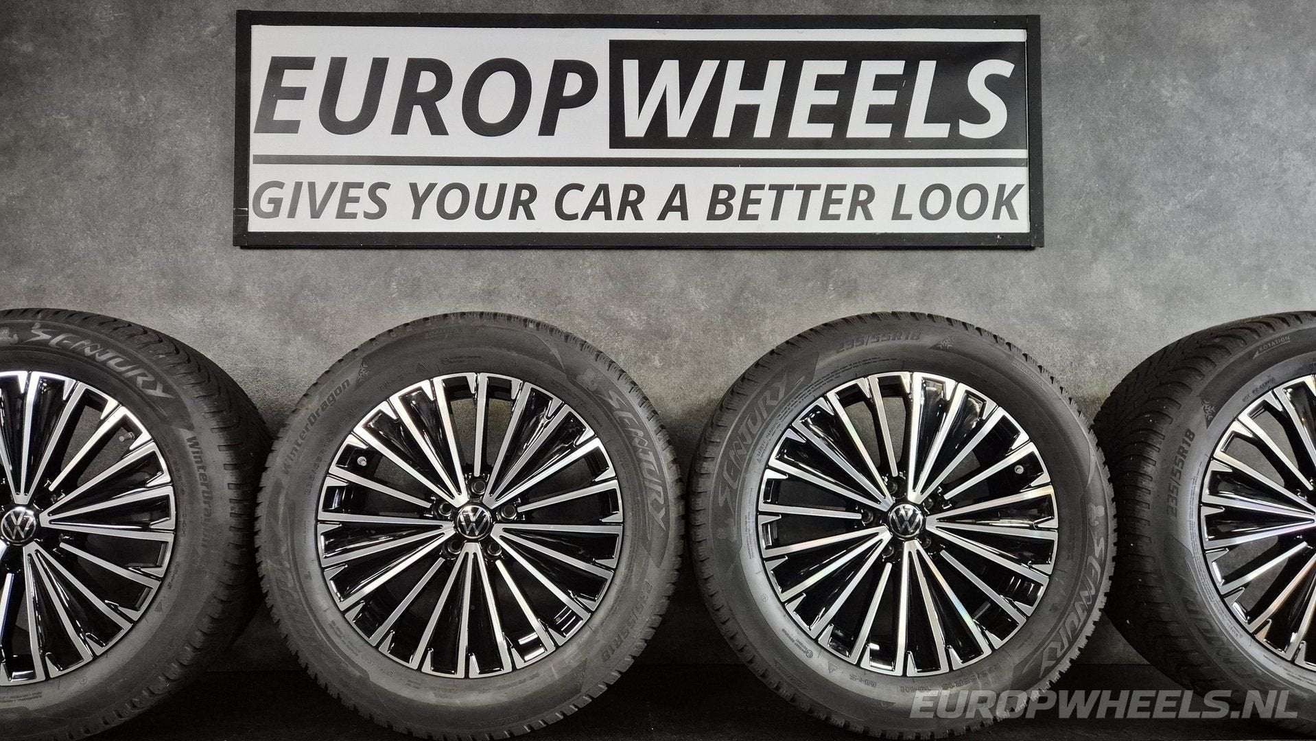 VW Tiguan Tayron 18 inch OEM winterbanden 235/55R18 velgen, Auto-onderdelen, Banden en Velgen, 18 inch, Gebruikt, -, -
