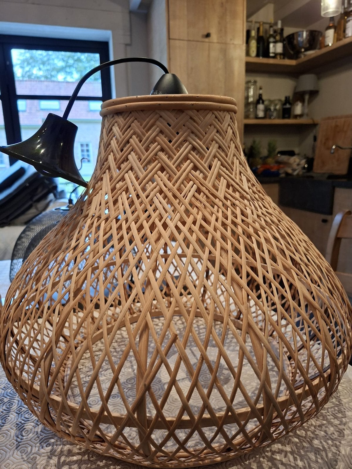 1 gevlochten plafondlamp, Ophalen, Zo goed als nieuw