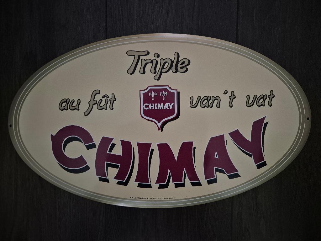 Reclamebord Trappistenbrouwerij Chimay Tripel, Collections, Enlèvement, Comme neuf