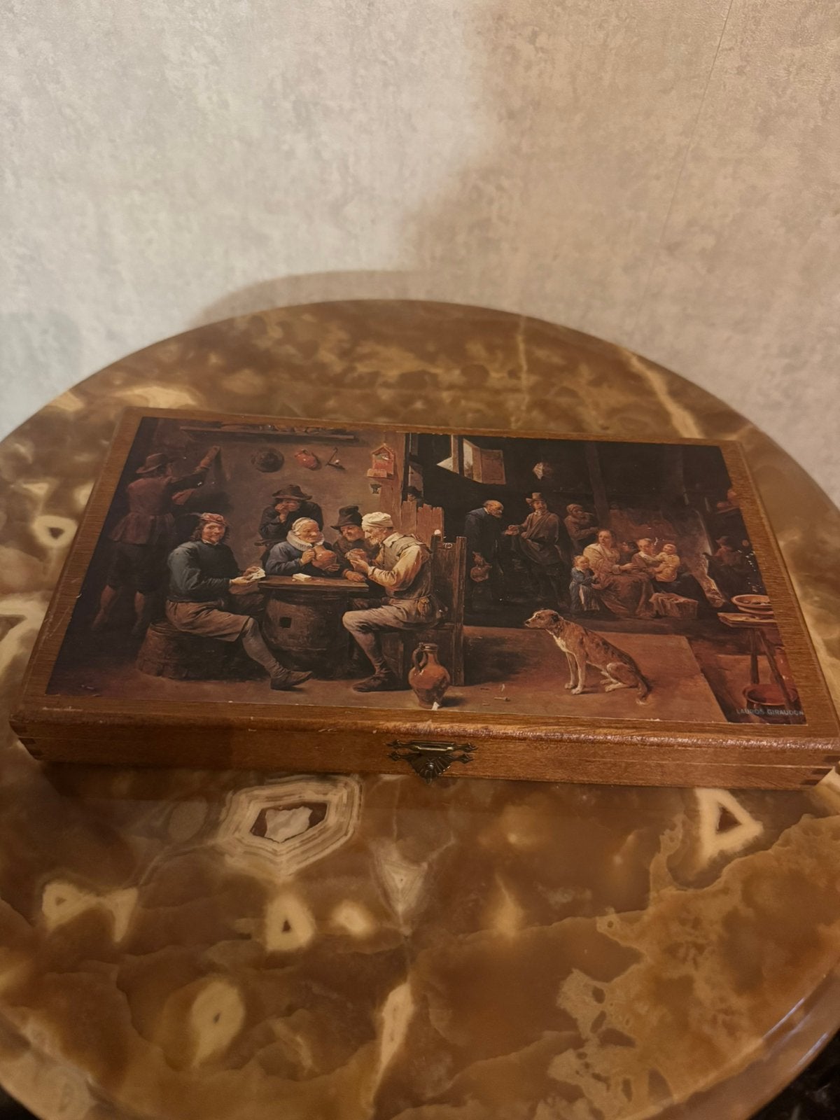 Vintage Mercator sigarenkistje – Lauros-Giraudon, Ophalen of Verzenden