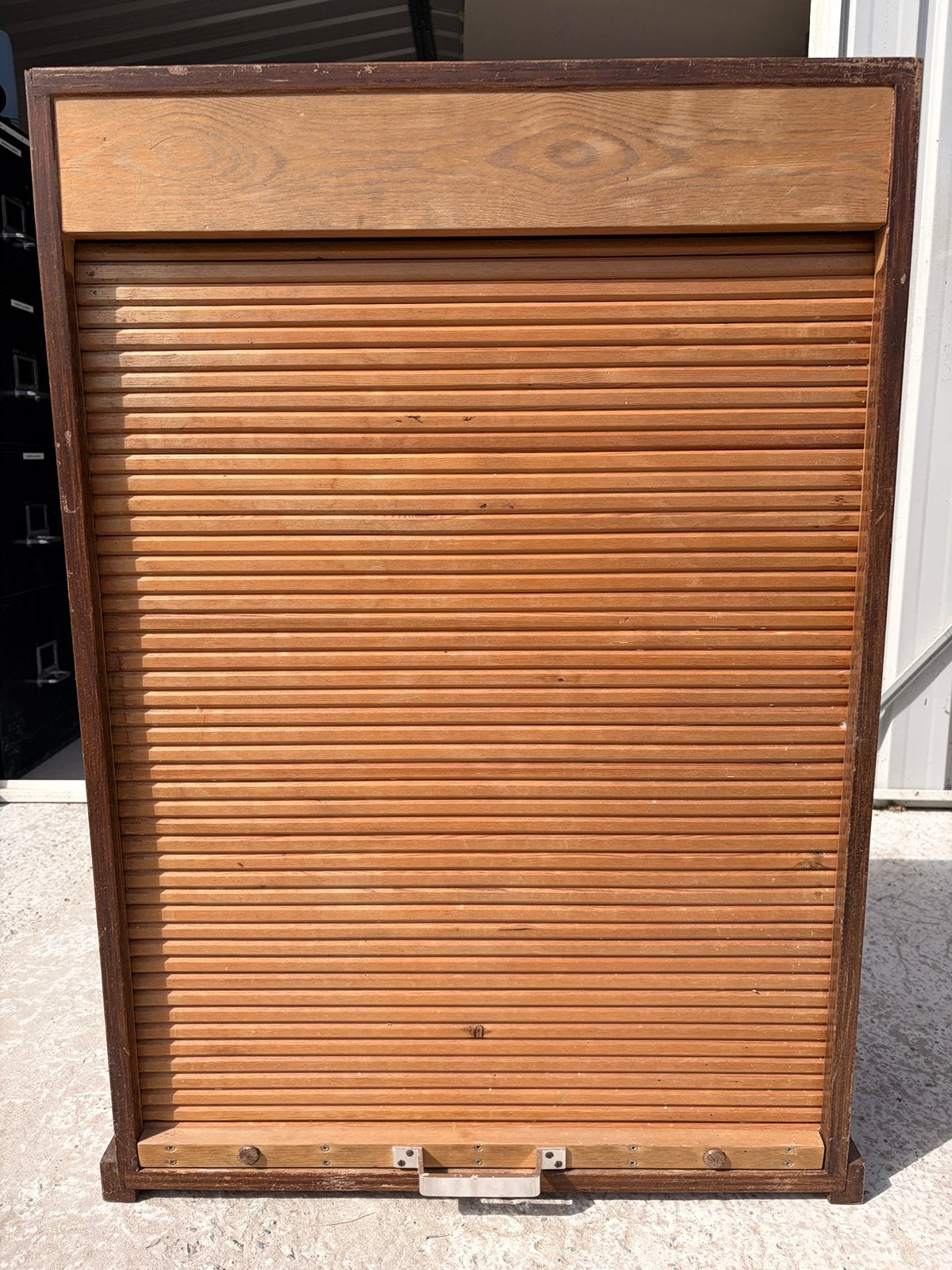 Retro werkkast in hout handgemaakt, Enlèvement, Utilisé