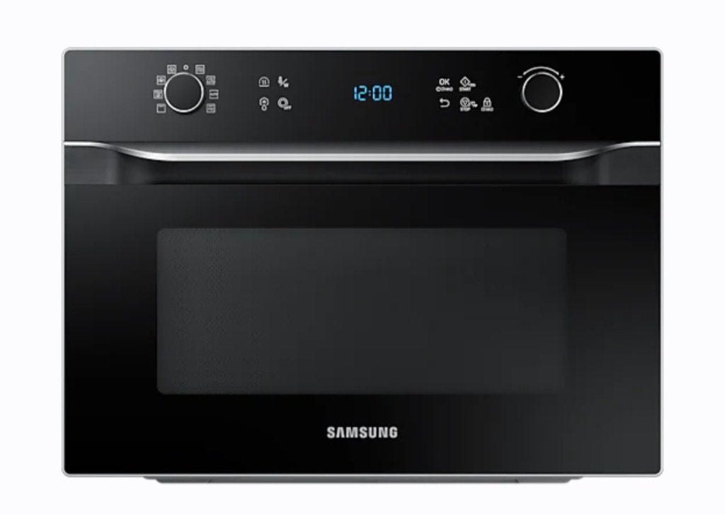 Combimagnetron oven samsung zwart, Ophalen, Minder dan 45 cm, Draaiplateau, Hete lucht
