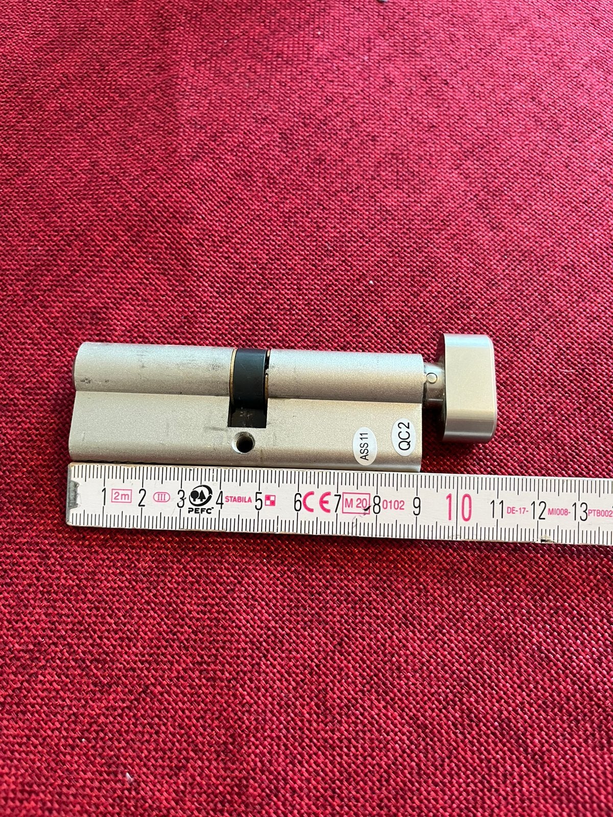 Serrure à cylindre 45/45 avec bouton, Bricolage & Construction, Enlèvement, Comme neuf