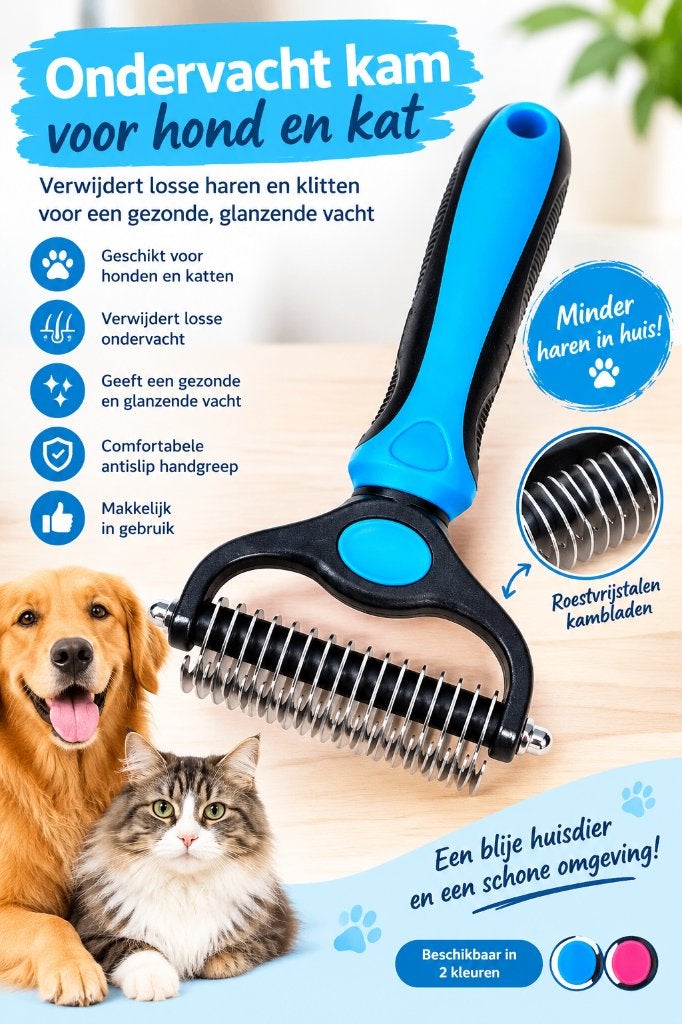 Peigne anti-enchevêtrement à 2 faces pour sous-poil, Autres marques, Enlèvement ou Envoi, Neuf, Autres types