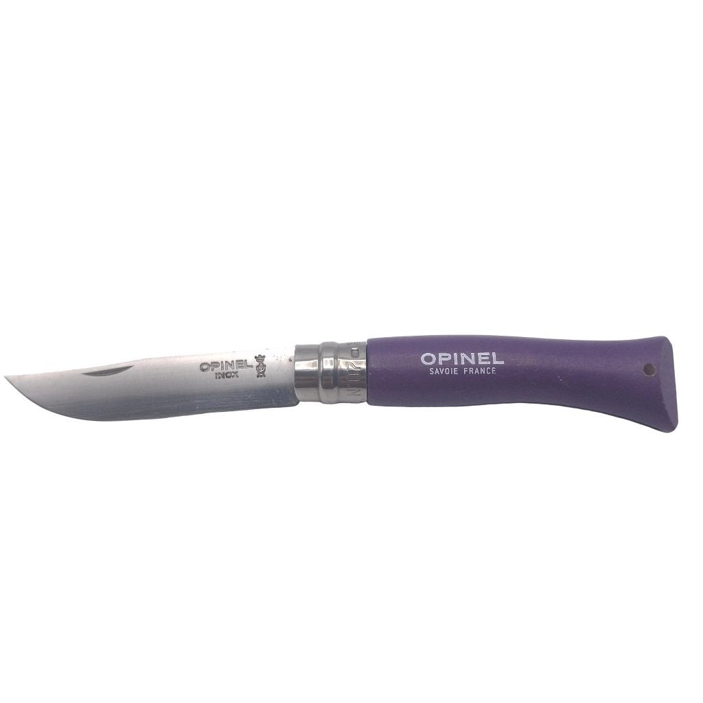 Opinel No. 07 Inox Colorama Paars – Grade B, Ophalen of Verzenden, Zo goed als nieuw