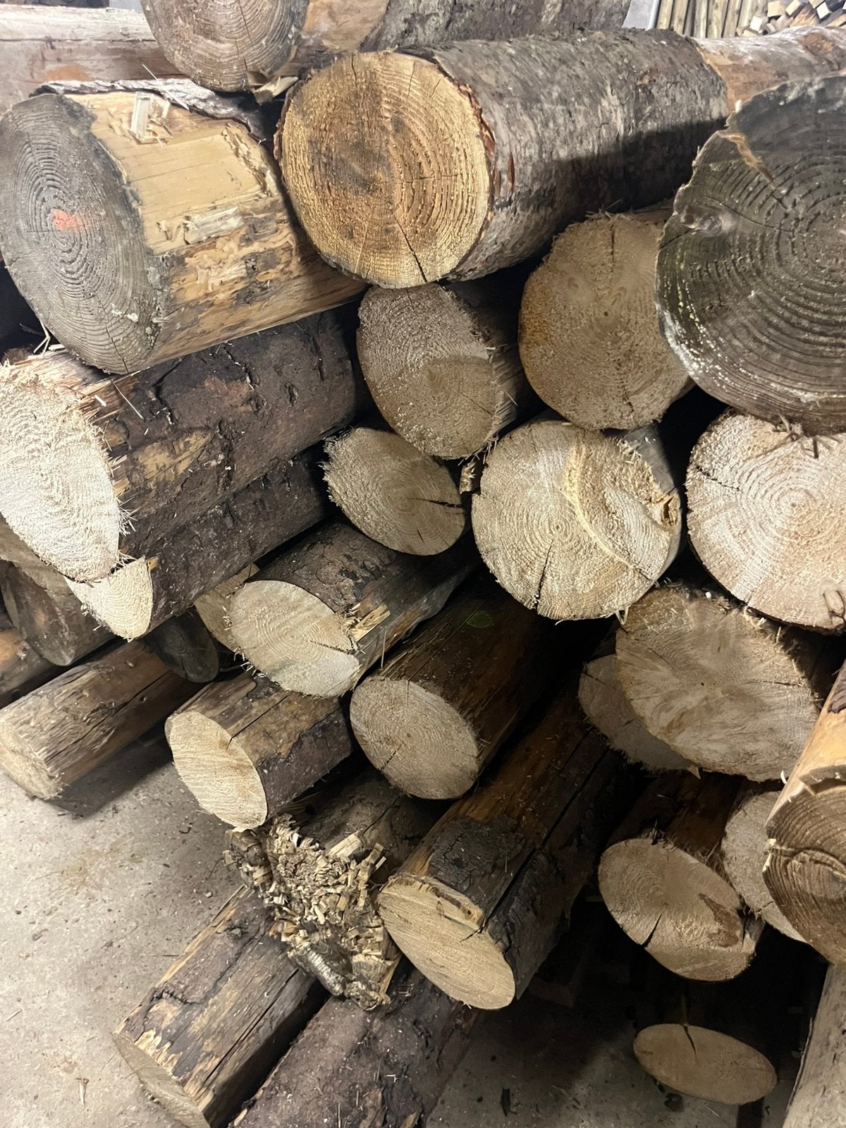 Stammen 70 stuks, Tuin en Terras, Brandhout, Ophalen, Stammen