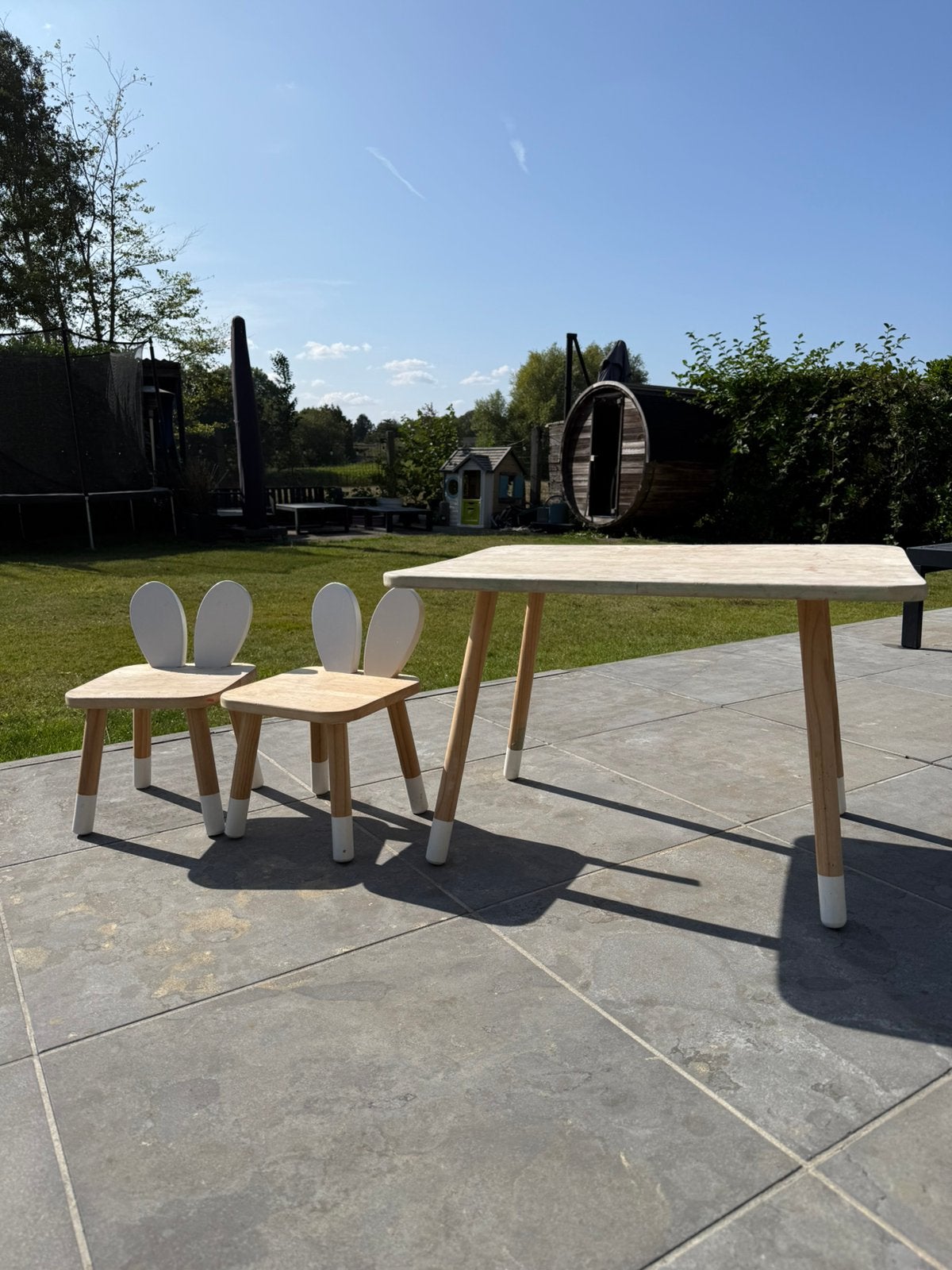 Houten kindertafel en stoelen - Zara Home, Enlèvement, Utilisé, Table(s) et Chaise(s)