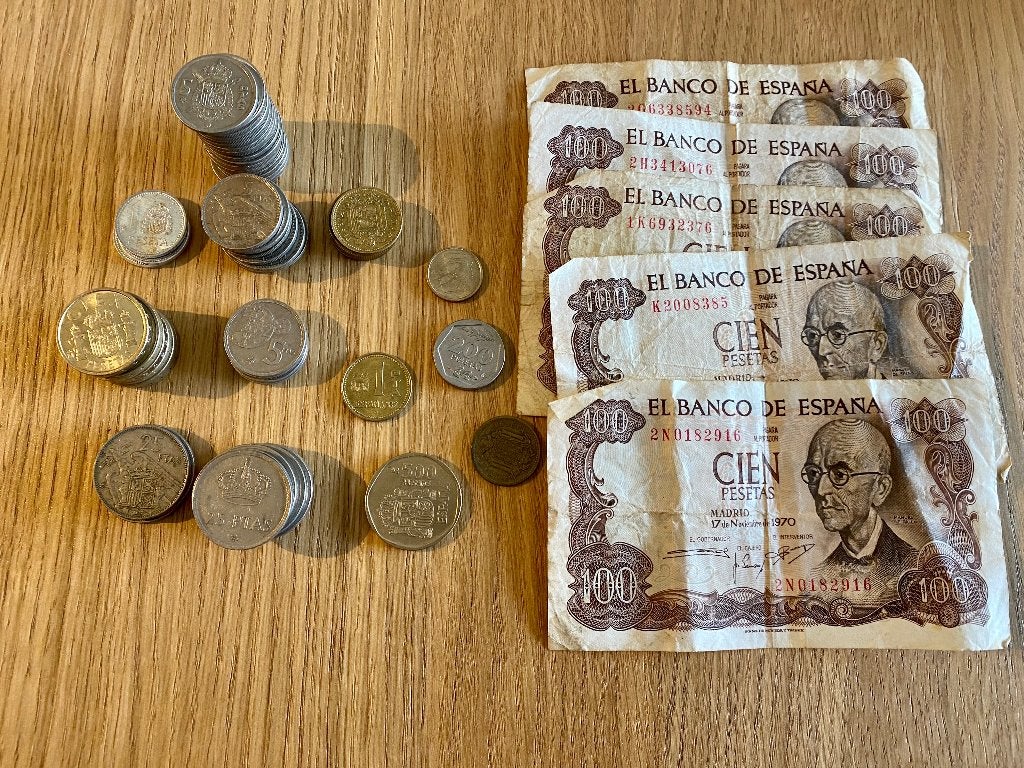 COLLECTION: lot de billets et pièces Espagnoles, Enlèvement ou Envoi, Monnaies et Billets de banque