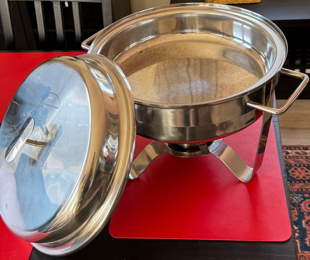 Chafing Dish Rond Complet avec Couvercle, Neuf, Autres marques, Argent, Enlèvement