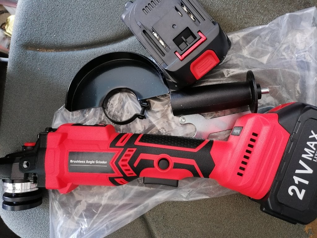 Slijpmachine 125mm 2x18volt batterij, 3 snijschijven lader, Doe-het-zelf en Bouw, Ophalen