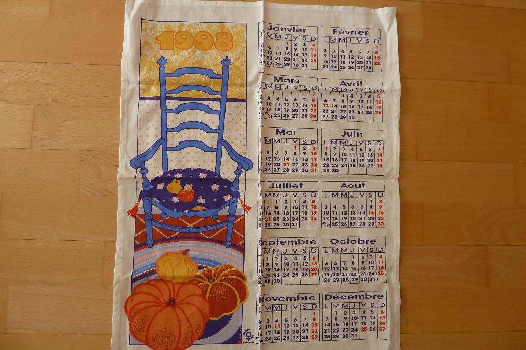 Essuie de cuisine calendrier 1998, Collections, Enlèvement