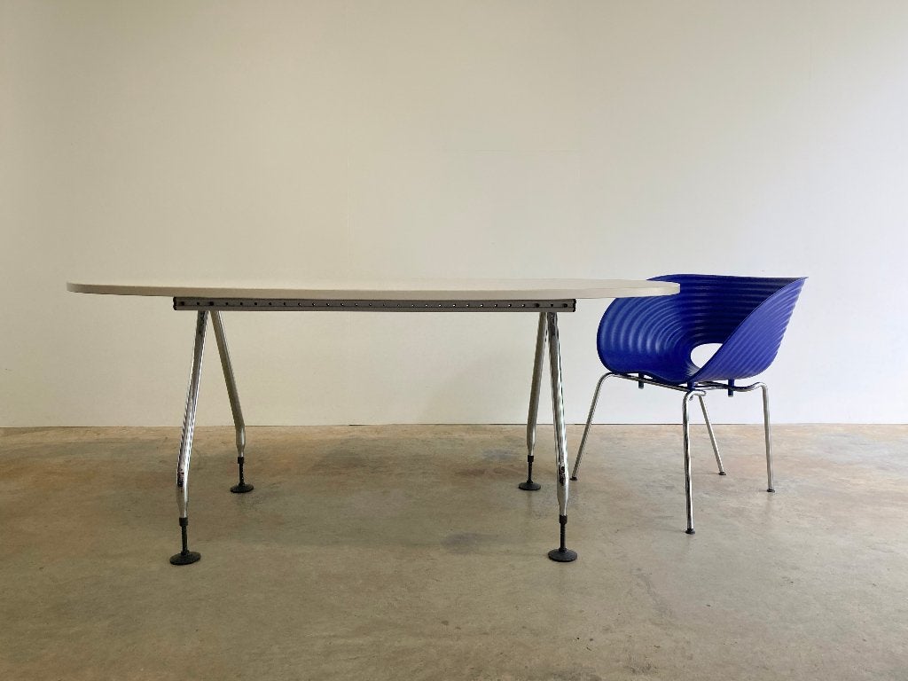 Vitra Ad Hoc ovale design tafel door Antonio Citterio, Ophalen, Gebruikt, 100 tot 150 cm, Modern Design