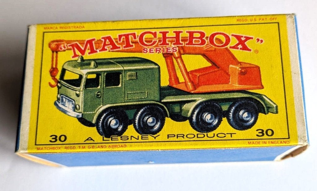 Matchbox Lesney No. 30" vrachtwagenkraan met 8 wielen” 1965, Ophalen of Verzenden, Nieuw, Bus of Vrachtwagen, Matchbox